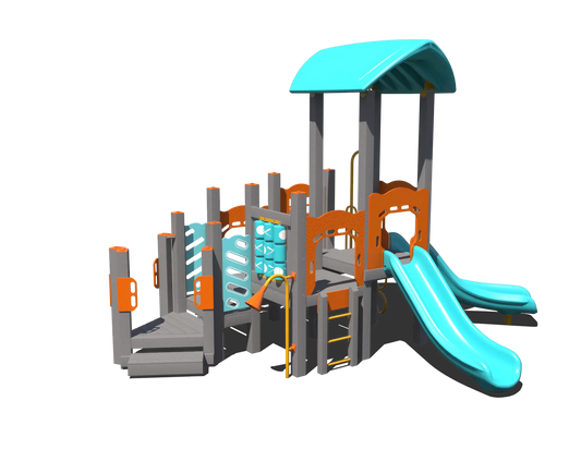 Multi-Activity Playground Structure with Shade | Outdoor Play Structure for Ages 2 to 5 | GFP-30221-1