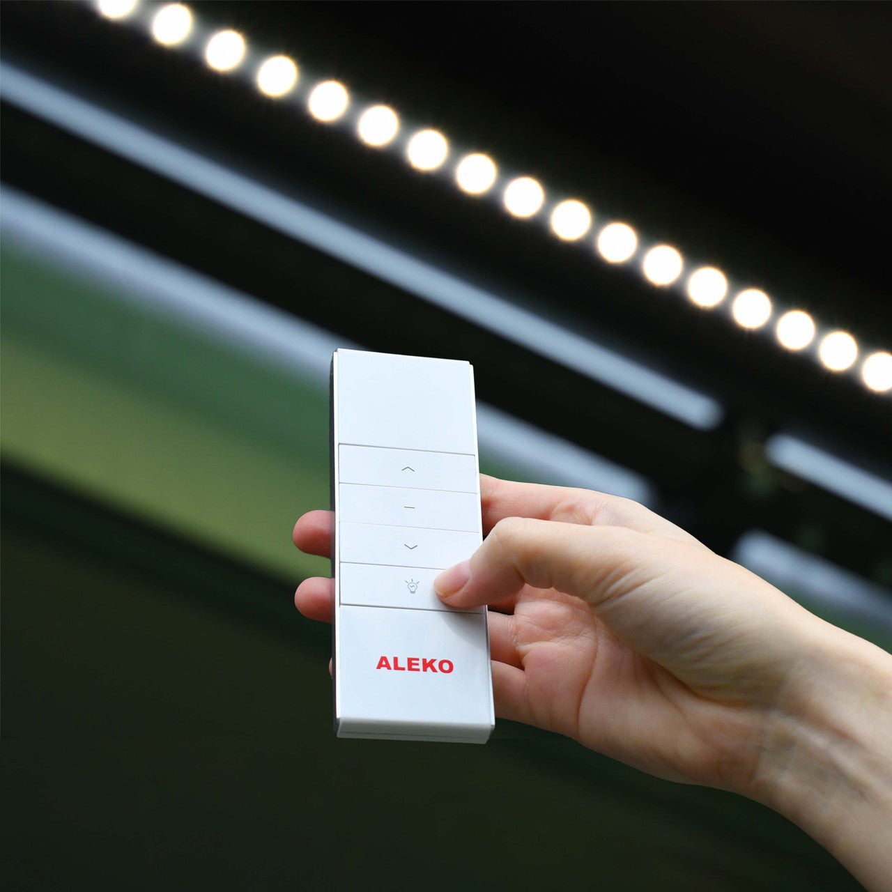 20 x 10 ft. Half Cassette Motorized Retractable LED Luxury Patio Awning – Dark Gray Frame – Forest Green Fabric AWCL20X10GREEN166-AP