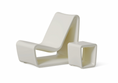 Load image into Gallery viewer, white-loop-chair-with-side-table.jpg
