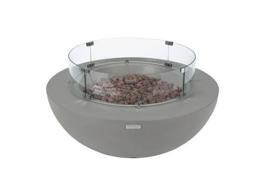 Lunar Bowl Fire Table Light Gray