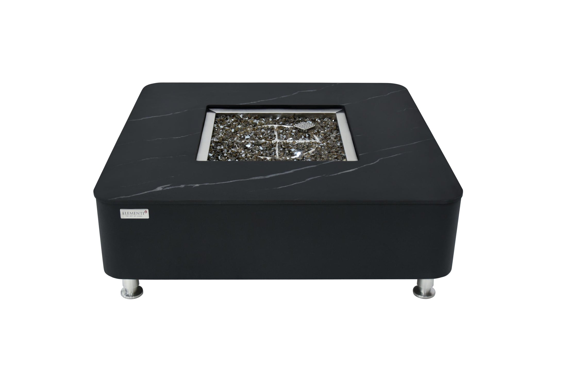 Copenhagen 42” Porcelain Top Fire Table - Bulgaria Black