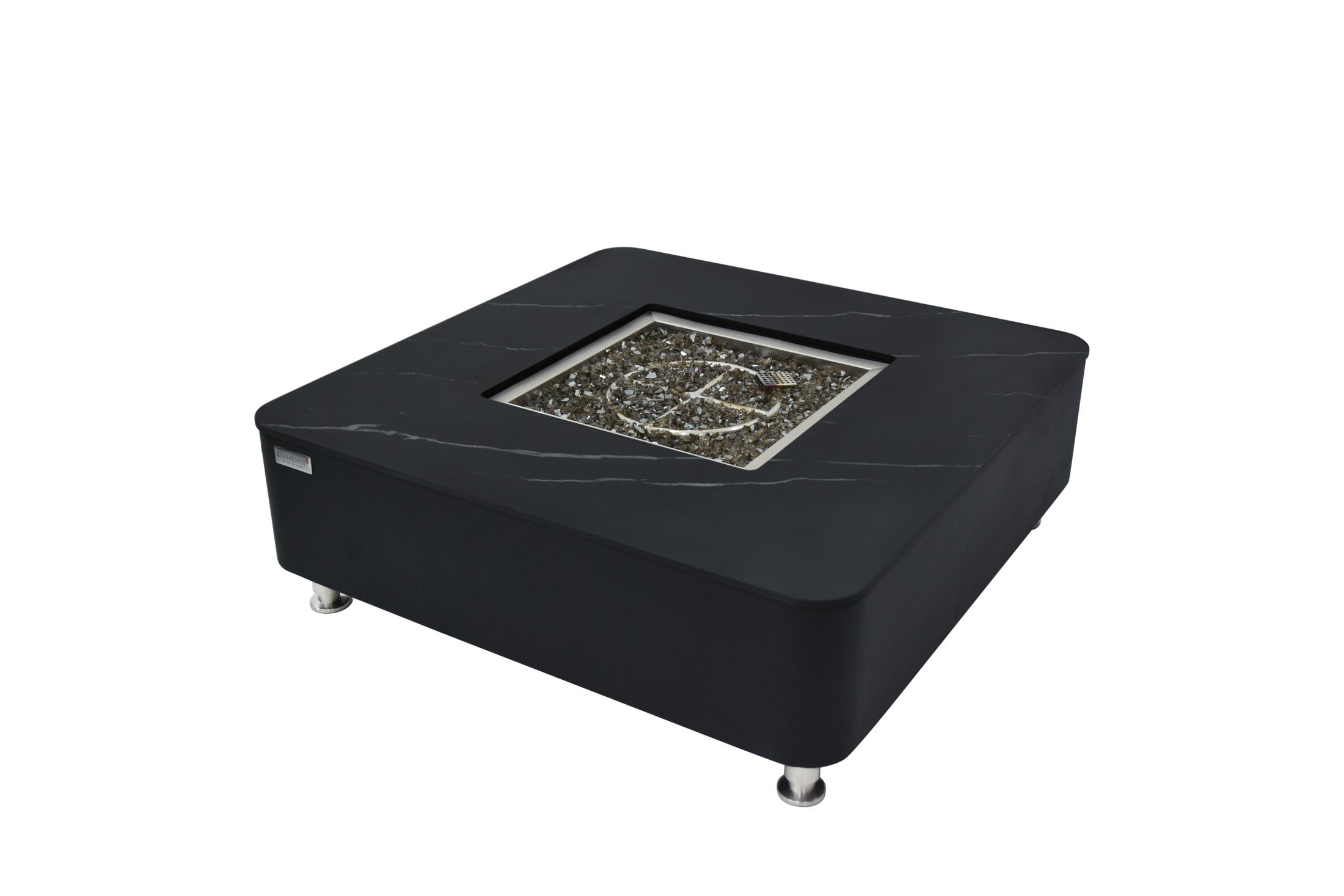 Copenhagen 42” Porcelain Top Fire Table - Bulgaria Black