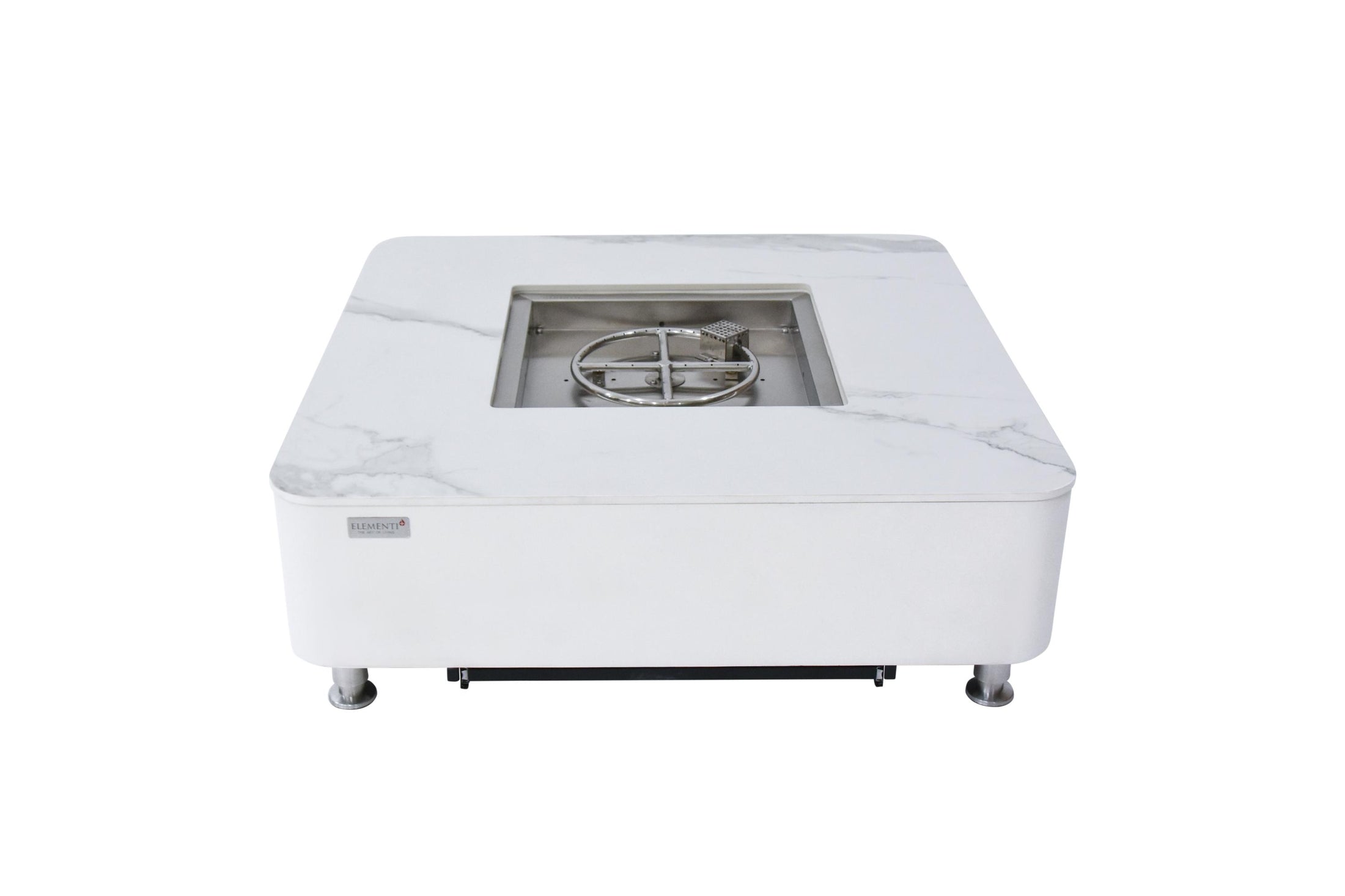 Annecy 42” Porcelain Top Fire Table - Bianco White
