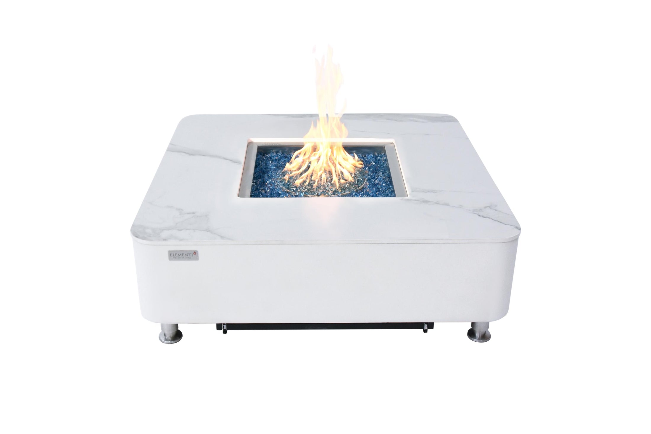 Annecy 42” Porcelain Top Fire Table - Bianco White