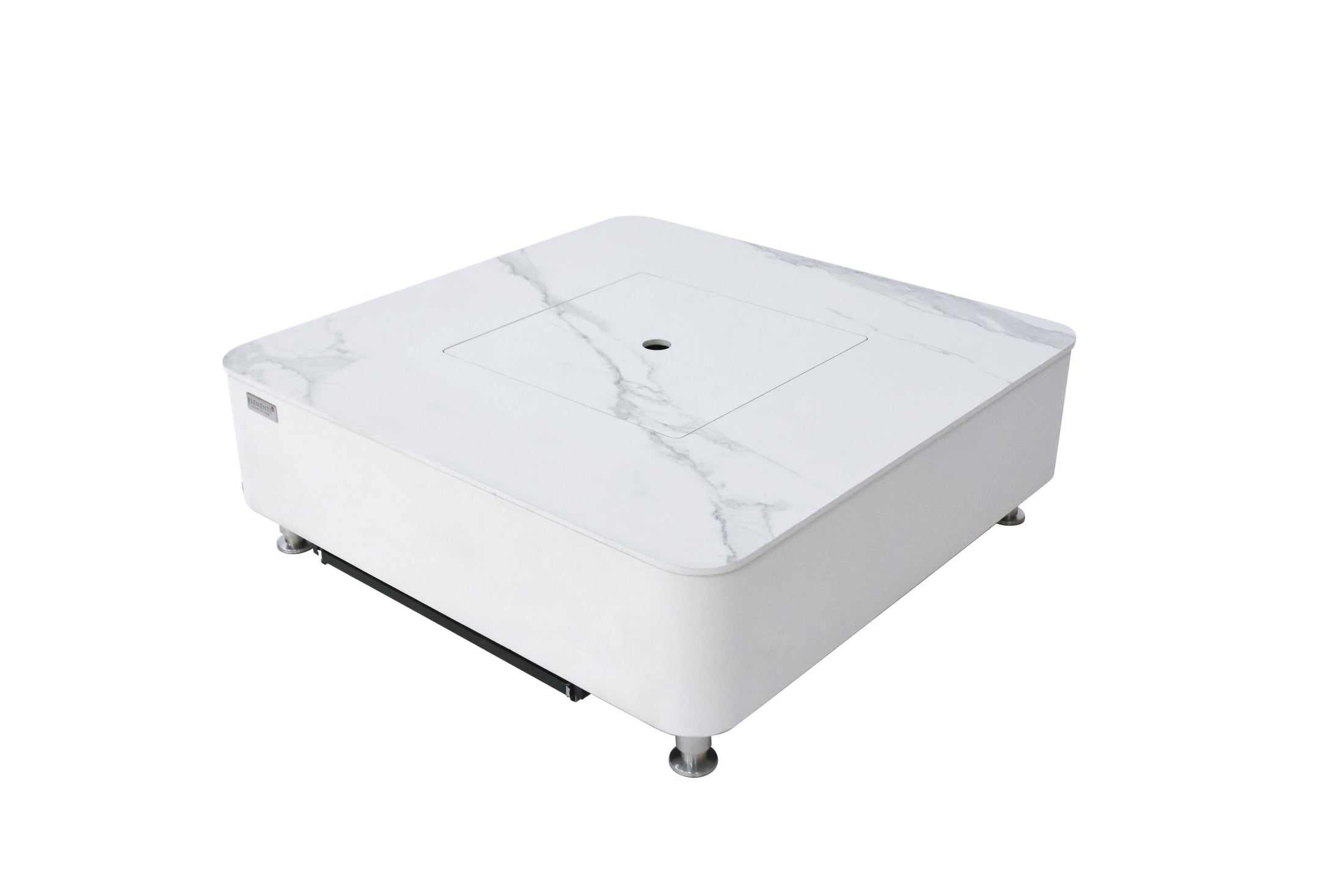 Annecy 42” Porcelain Top Fire Table - Bianco White
