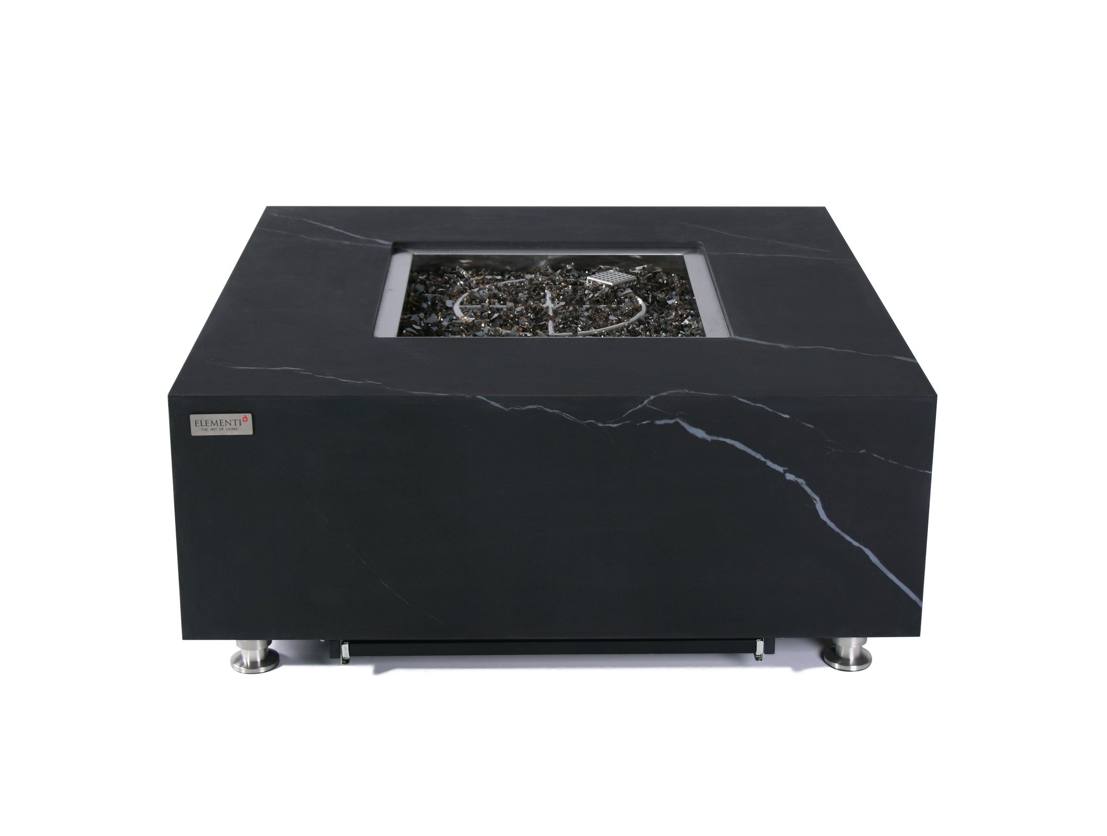 Sofia 40” Marble Porcelain Fire Table - Bulgaria Black
