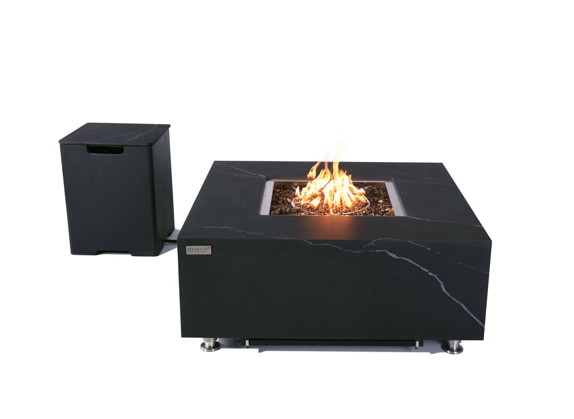 Sofia 40” Marble Porcelain Fire Table - Bulgaria Black