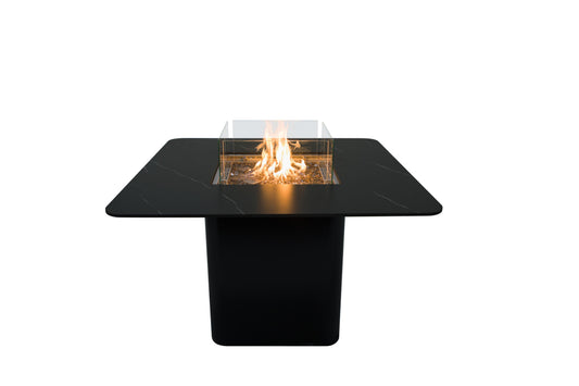 Brugge 46” Marble Porcelain Dining Table - Bulgaria Black
