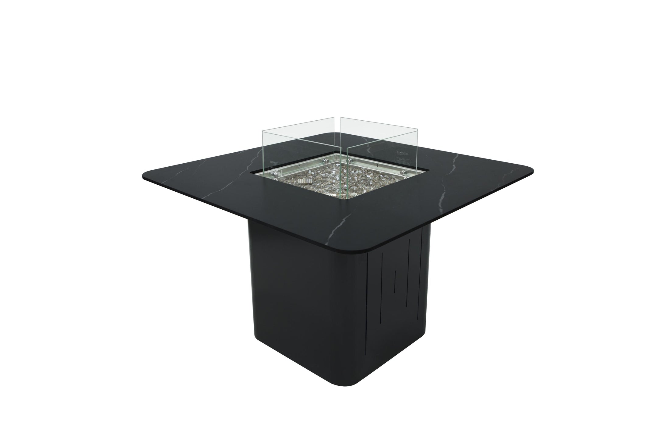 Brugge 46” Marble Porcelain Dining Table - Bulgaria Black