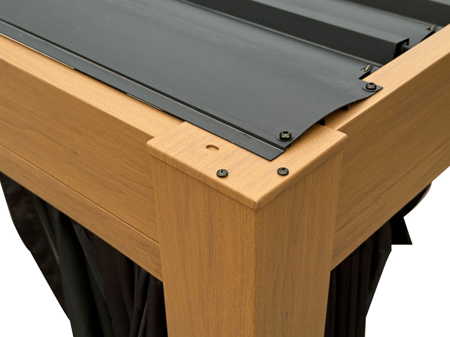 Gazebo Penguin Viken 10 x10 Aluminum stand alone Pergola Wood finish