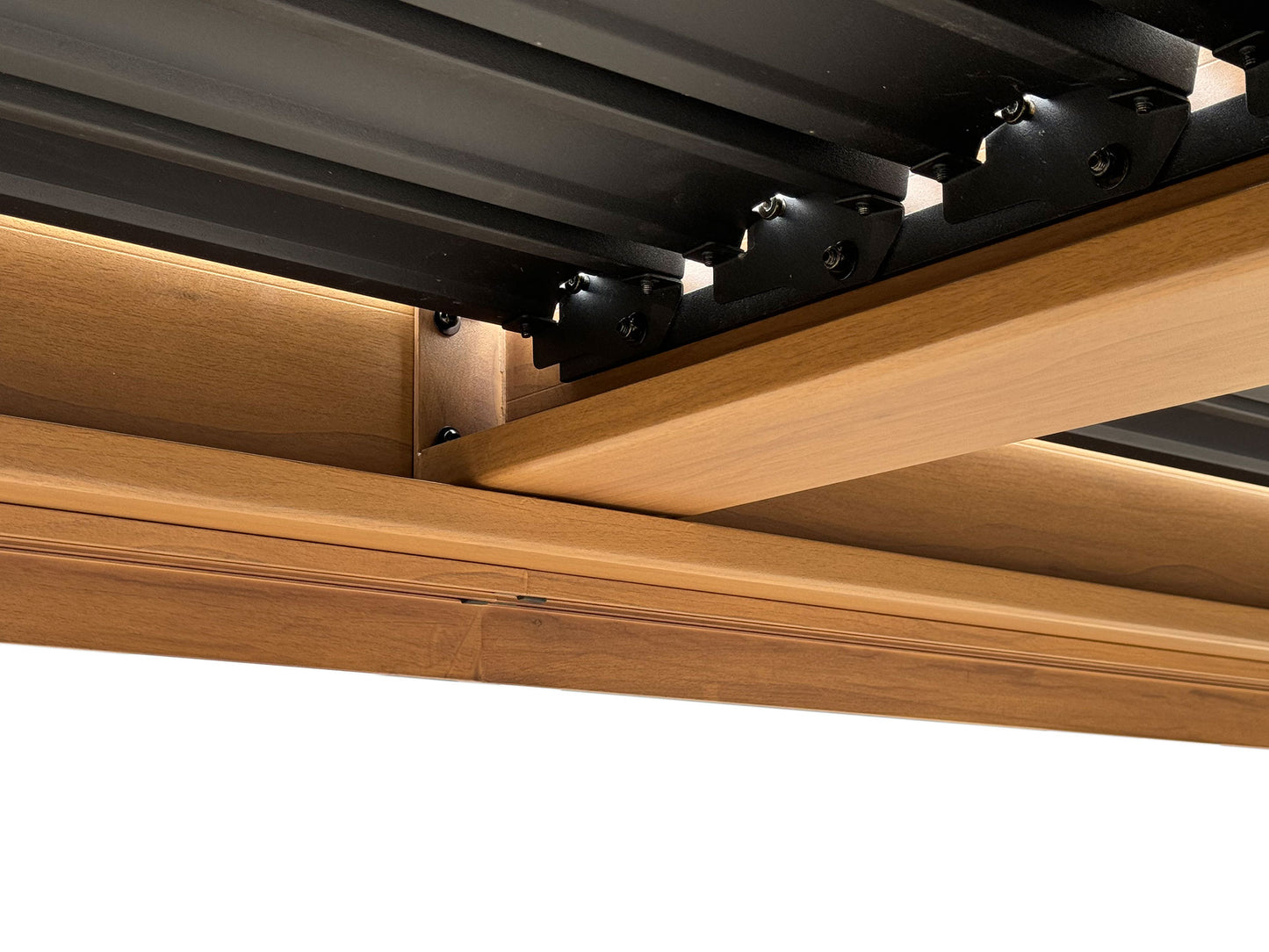 Gazebo Penguin Viken 10 x10 Aluminum stand alone Pergola Wood finish