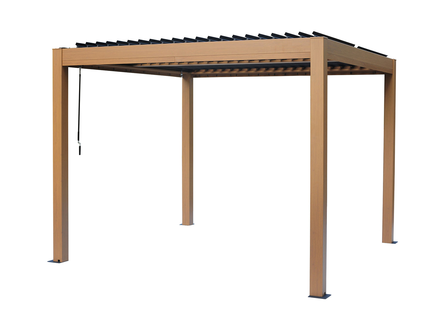 Gazebo Penguin Viken 10 x10 Aluminum stand alone Pergola Wood finish