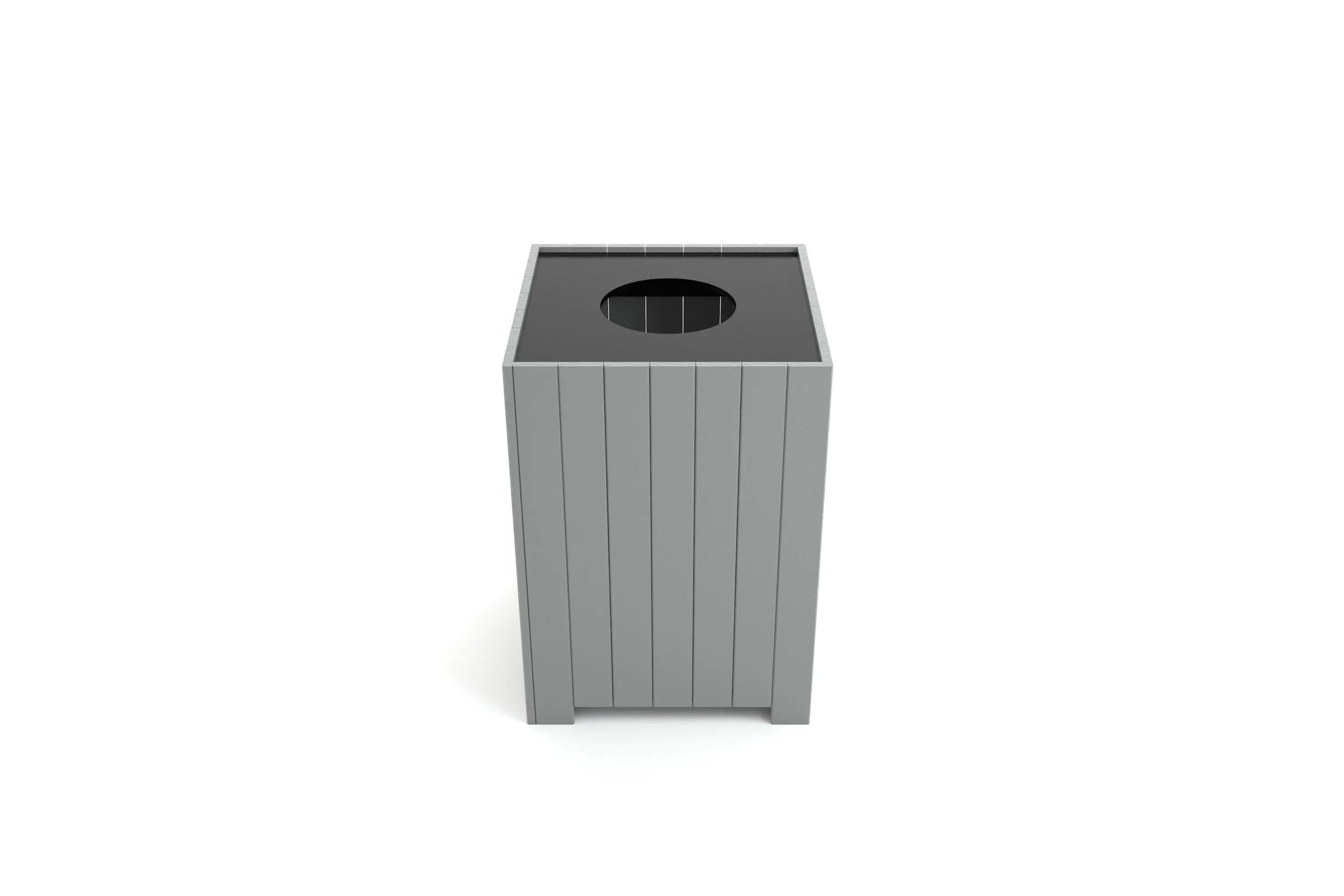 PB32S Standard 32 Gallon Sqared recycled Receptacle With HDPE plastic lid