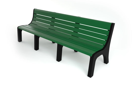 8' Recycled Bench | Outdoor Site Furniture for Parks and Recreation Areas | PB_8GRENEW