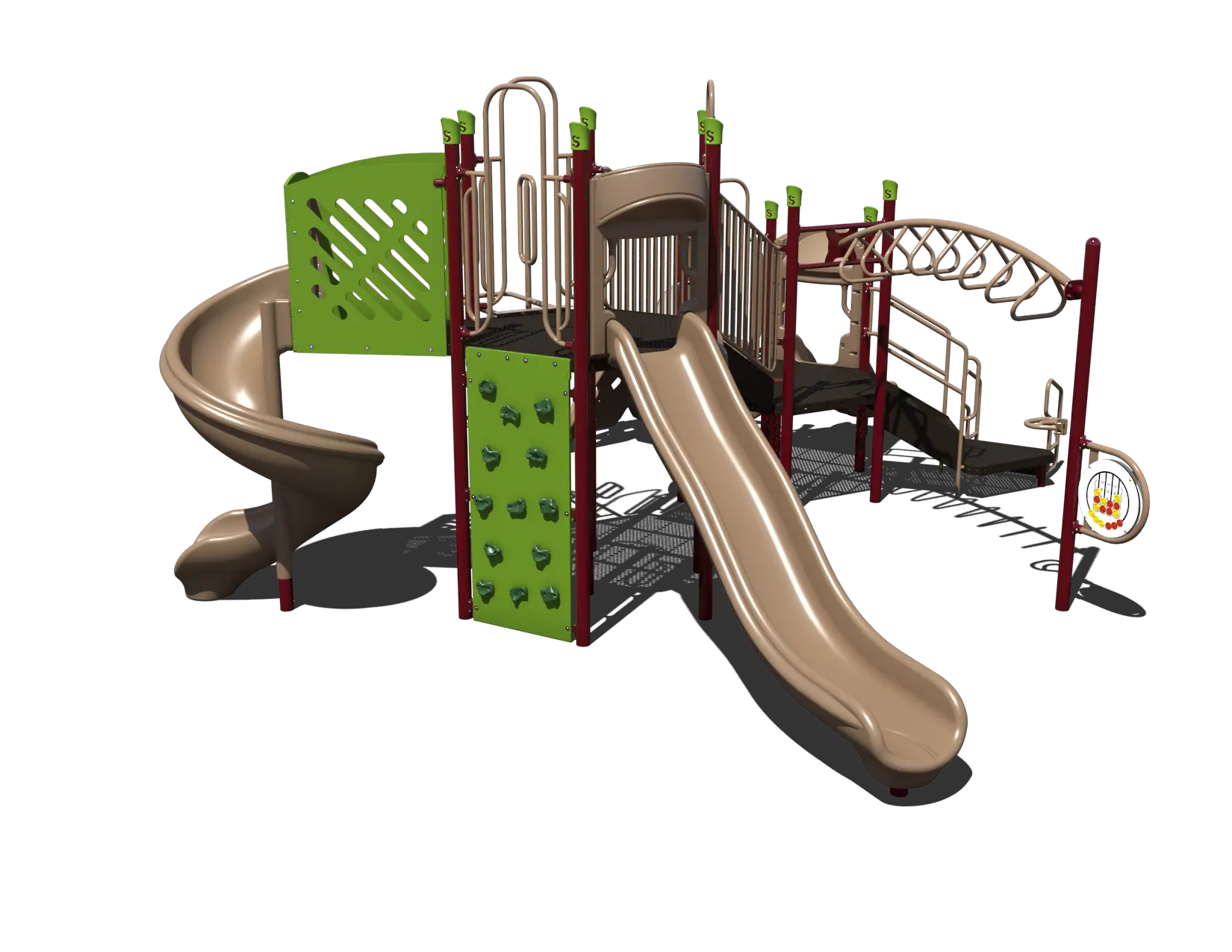 PS3-72338 QUICK SHIP - Child Works  Playground Structures, Age:  5-12, ADA