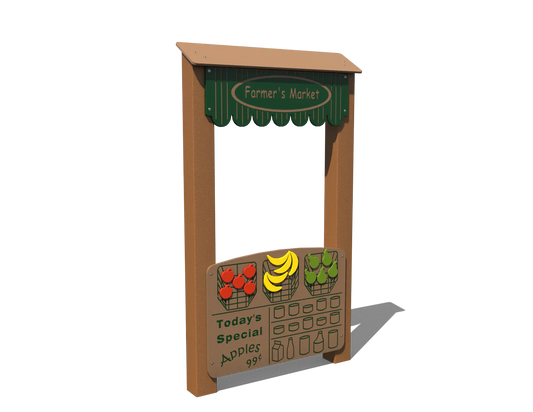Farmer's Market Stand Dramatic Play Panel | Outdoor Imaginative Play for Ages 2 to 5 | RECF0064