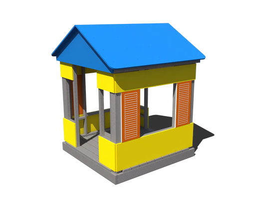 Polytone Playhouse 5' x 5' | Outdoor Imaginative Play for Ages 2 to 5 | RECF0132XX