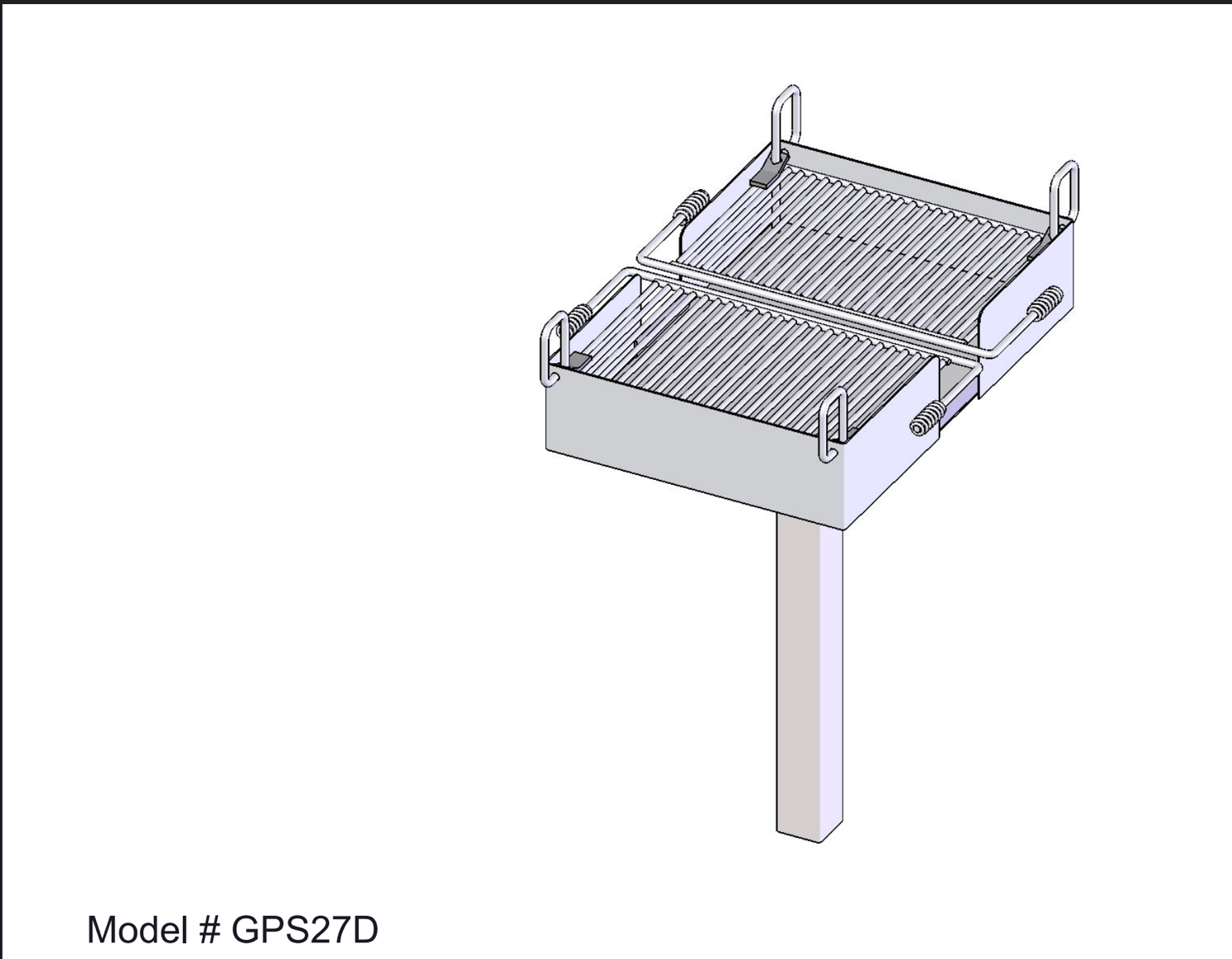 GPS27D Campfire Grill In-Ground Mount
