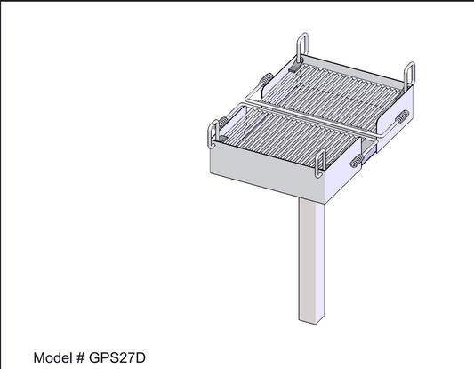 GPS27D Campfire Grill In-Ground Mount