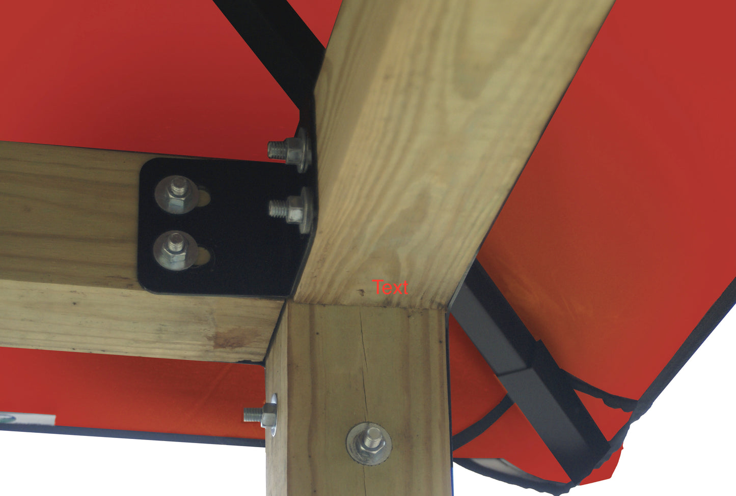 12 ft. sq. ACACIA Gazebo Roof Framing and Mounting Kit With Tangerine OutDURA Canopy