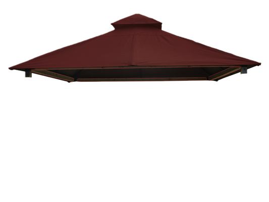 12 ft. sq. ACACIA Gazebo Roof Framing and Mounting Kit With Terracota OutDURA Canopy