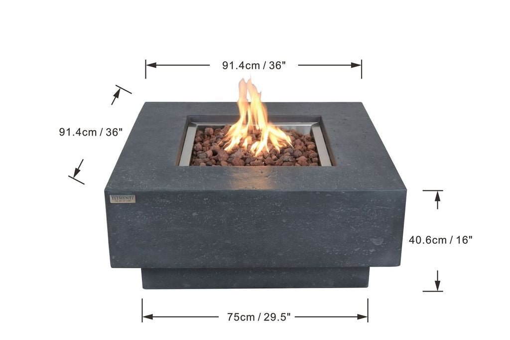 Manhattan Fire Table - Dark Grey