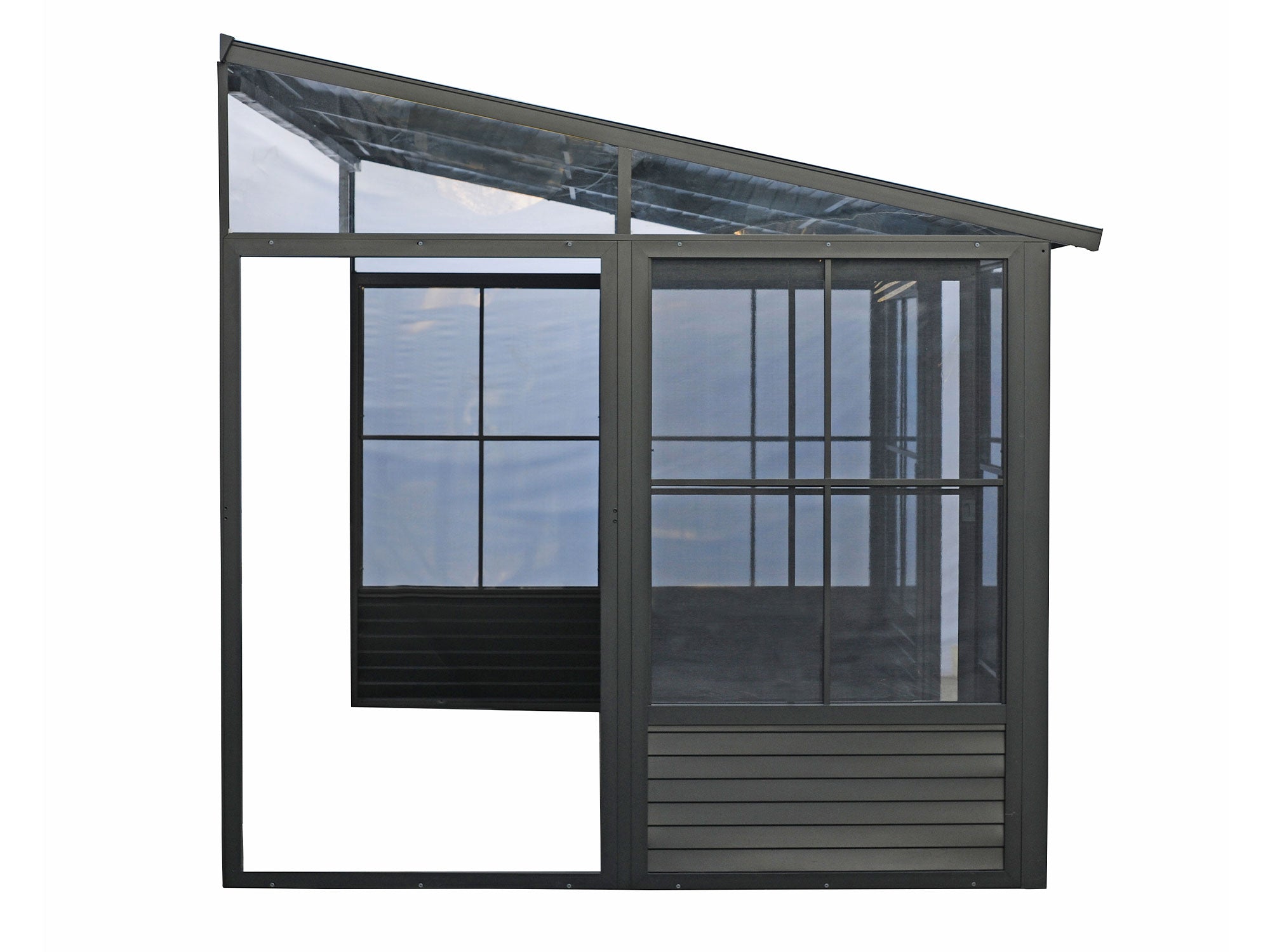 Gazebo Penguin Florence Add-A-Room with Metal Roof 8 Ft. x 16 Ft. in Black