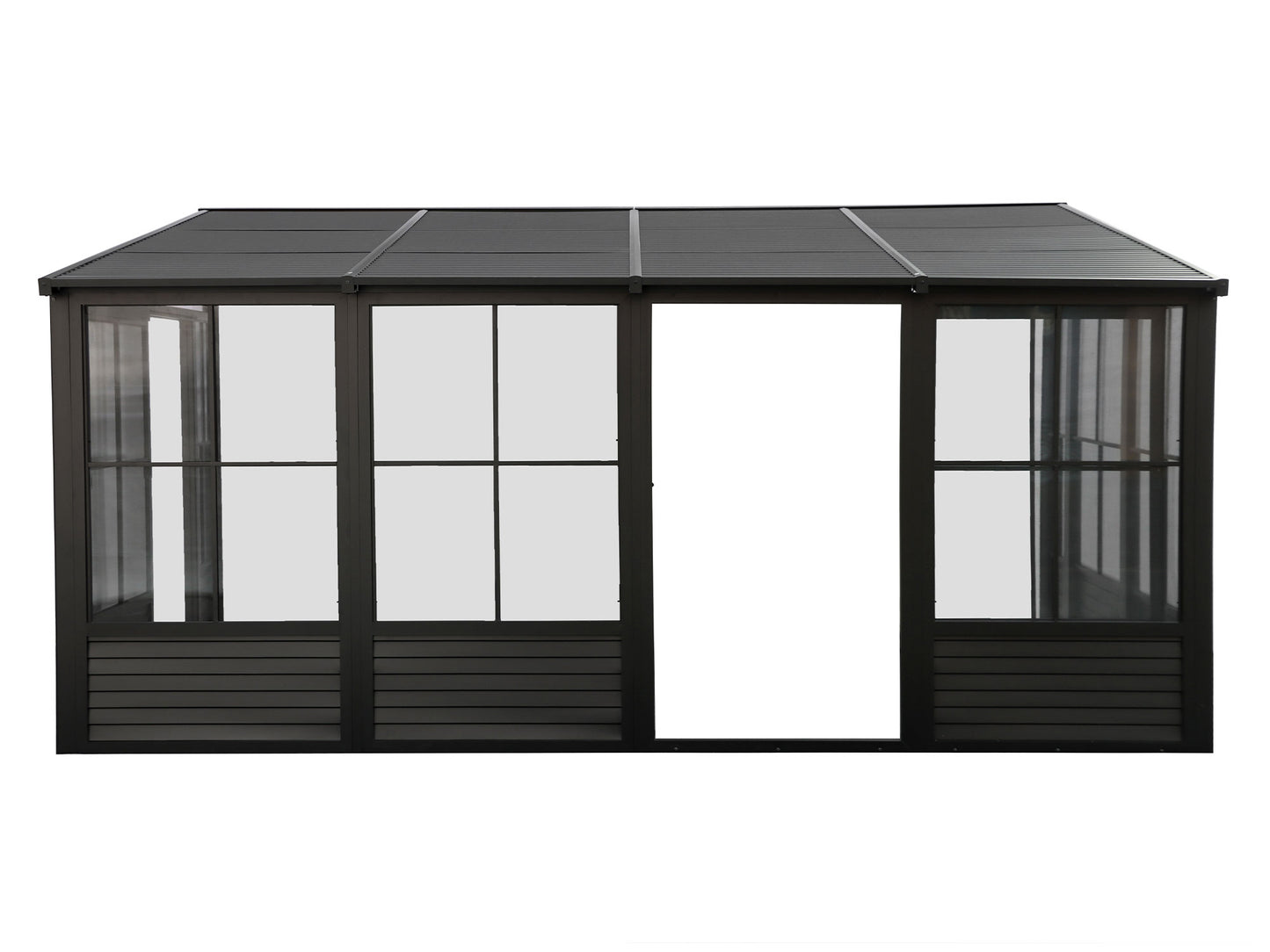 Gazebo Penguin Florence Add-A-Room with Metal Roof 10 Ft. x 16 Ft. in Black