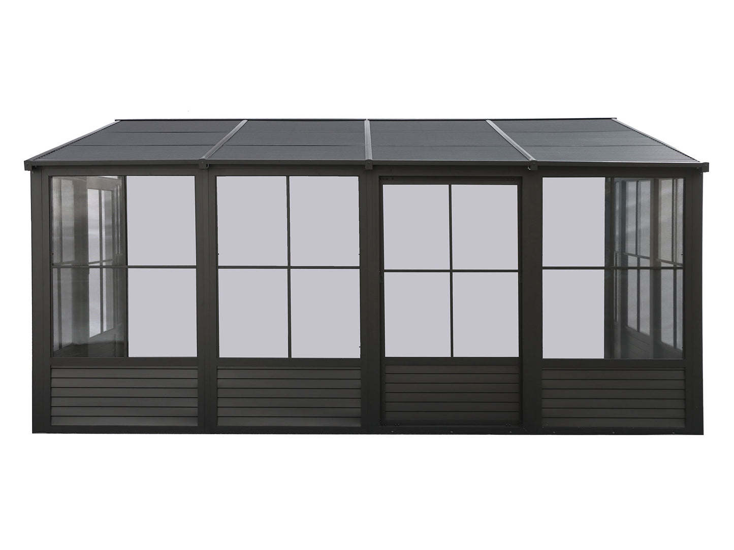 Gazebo Penguin Florence Add-A-Room with Metal Roof 10 Ft. x 16 Ft. in Black