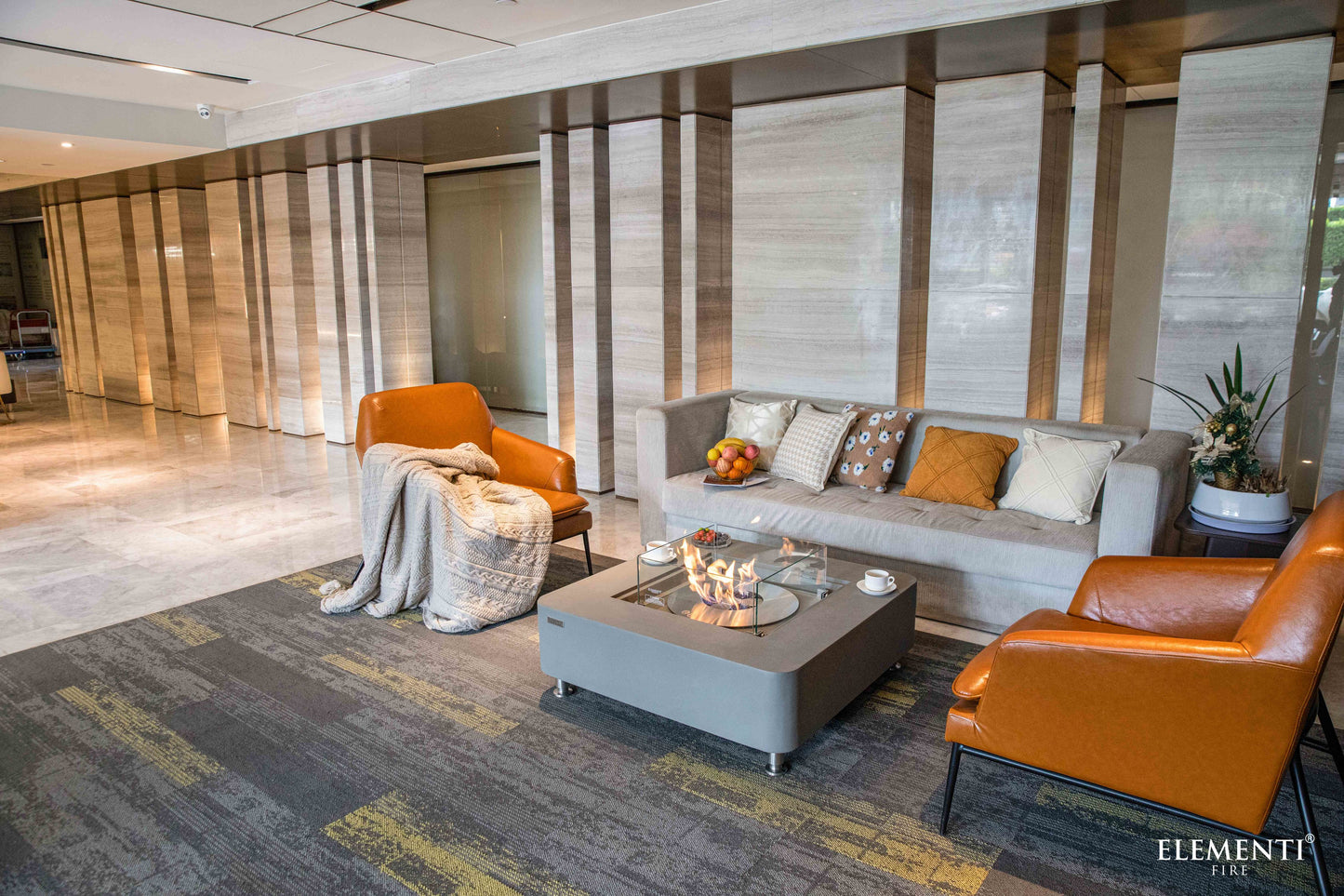 Perth Ethanol Fire Table Space Grey