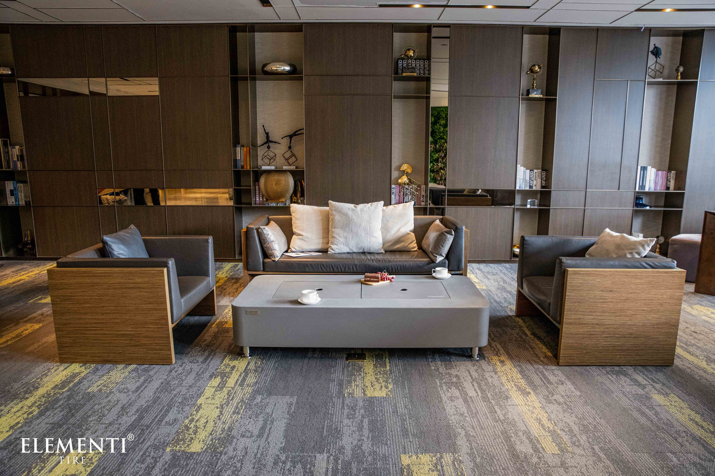 Sydney Concrete Ethanol Fire Table Space Gray