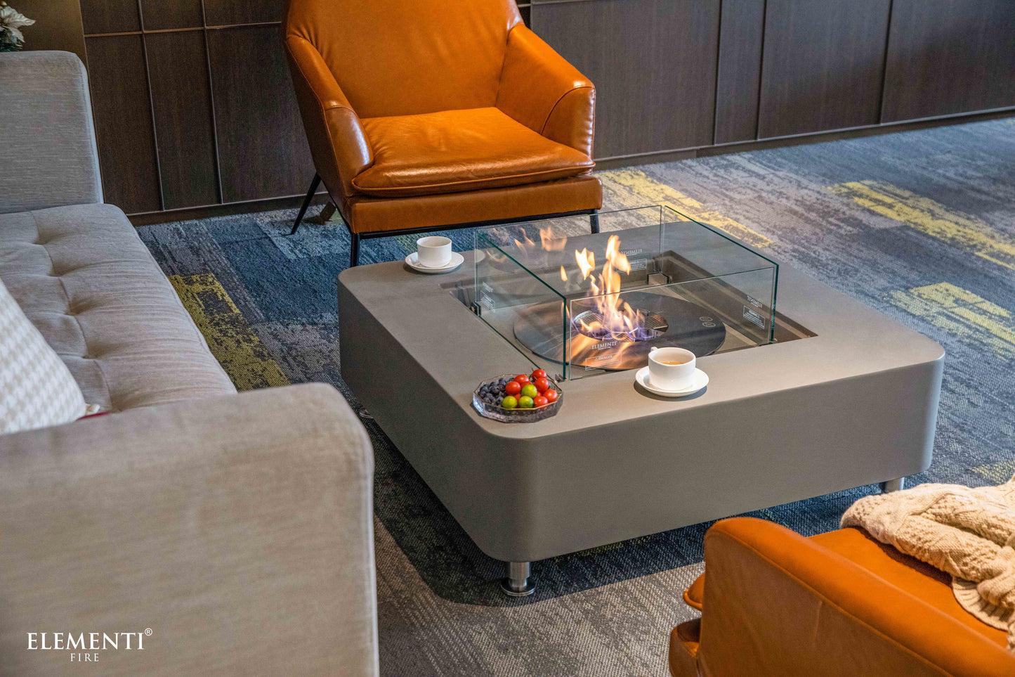 Perth Ethanol Fire Table Space Grey