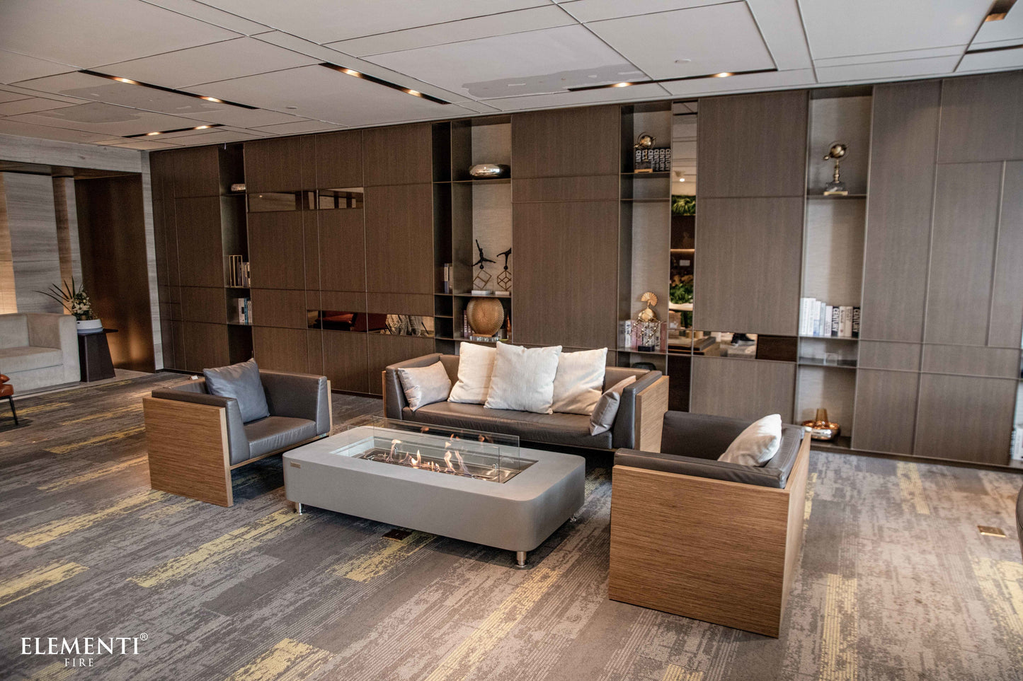 Sydney Concrete Ethanol Fire Table Space Gray