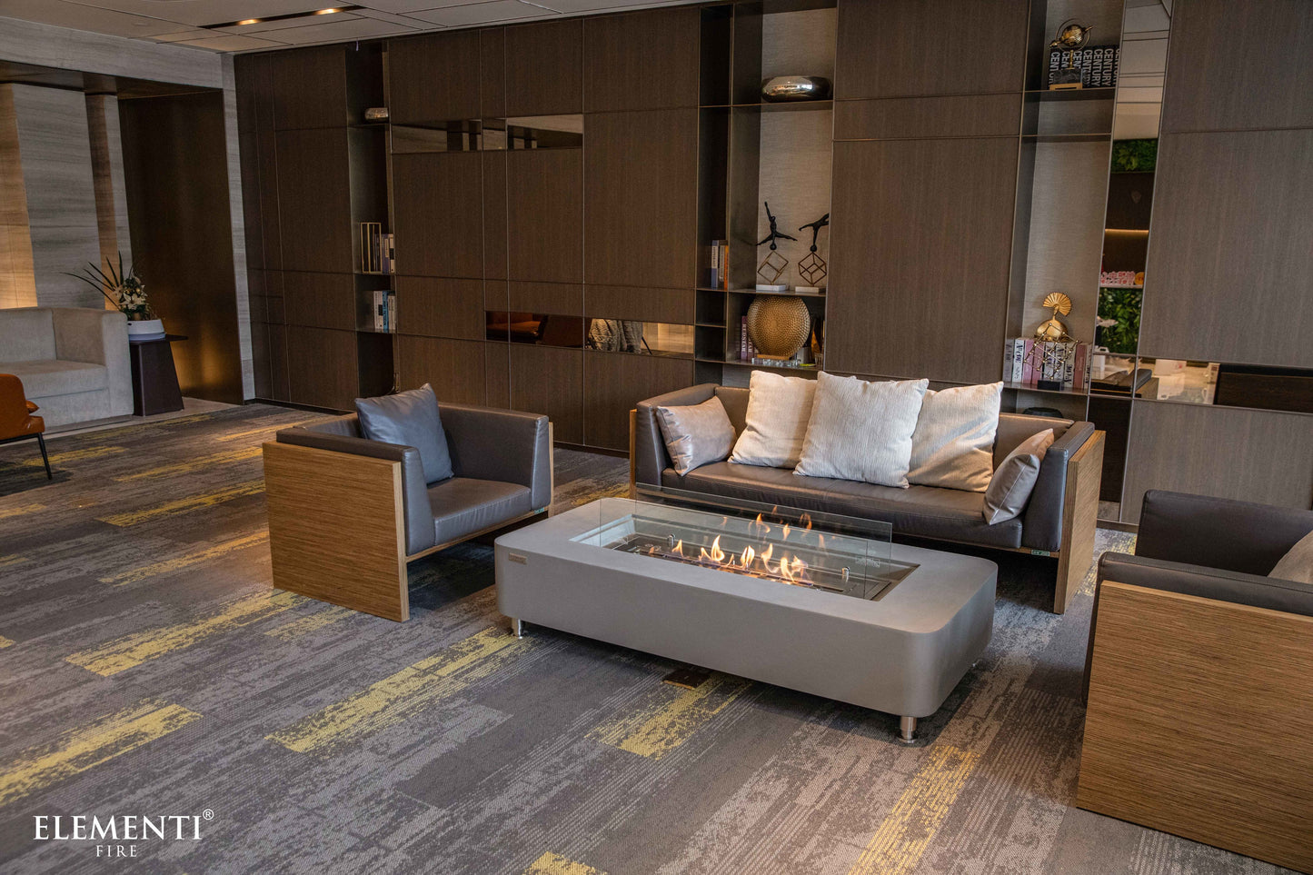 Sydney Concrete Ethanol Fire Table Space Gray