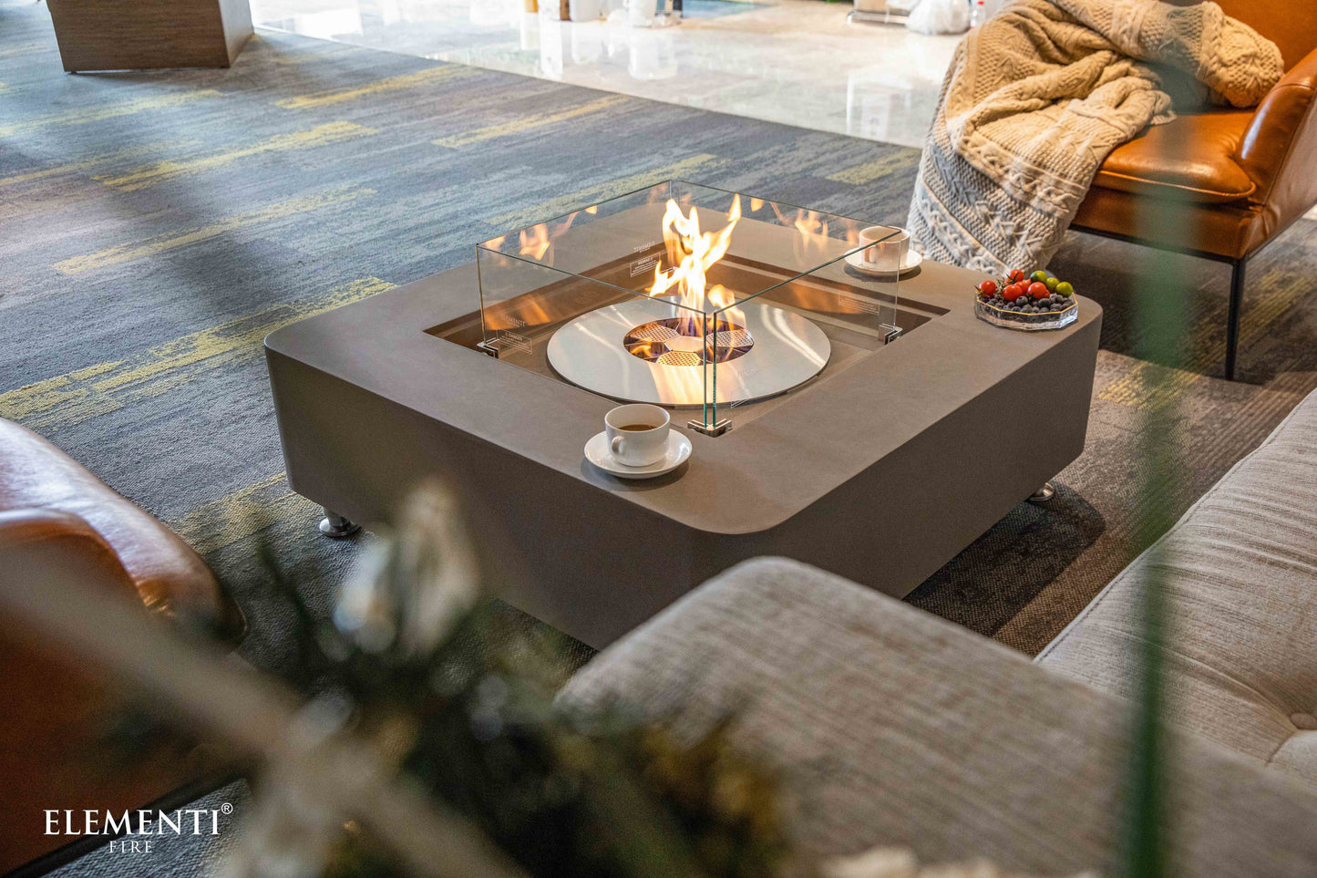 Perth Ethanol Fire Table Space Grey