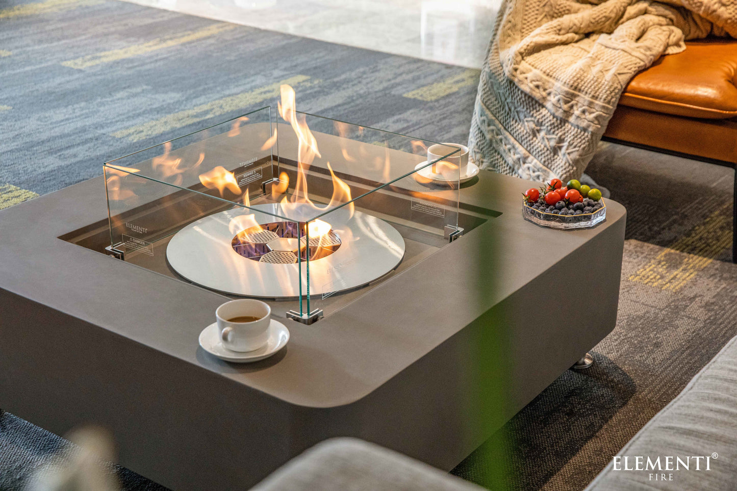 Perth Ethanol Fire Table Space Grey