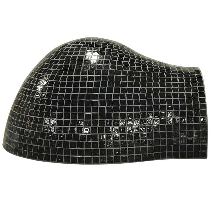 Hybrid Gas/Wood Forno Oven w/EI, Black Cart & Black Onyx Mosaic Tiles-For LP