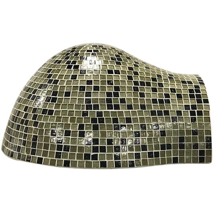 Hybrid Gas/Wood Forno Oven w/EI, Black Cart & Retro Mosaic Tiles-For NG