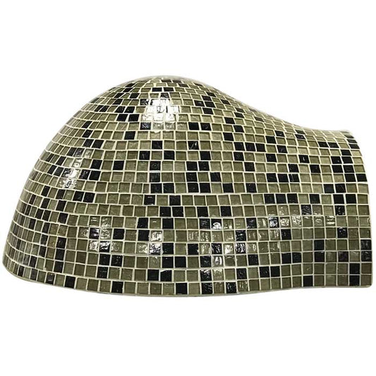 Hybrid Gas/Wood Forno Oven w/EI, Black Cart & Retro Mosaic Tiles-For NG