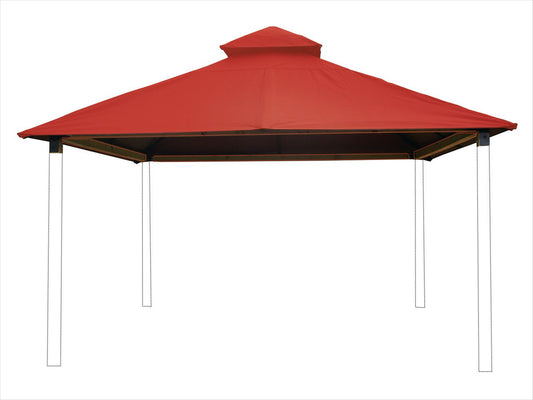 12 ft. sq. ACACIA Gazebo Roof Framing and Mounting Kit With Tangerine OutDURA Canopy