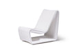 Load image into Gallery viewer, Modern white concrete outdoor lounge chair with molded armrest and contoured backrest for poolside or patio use

