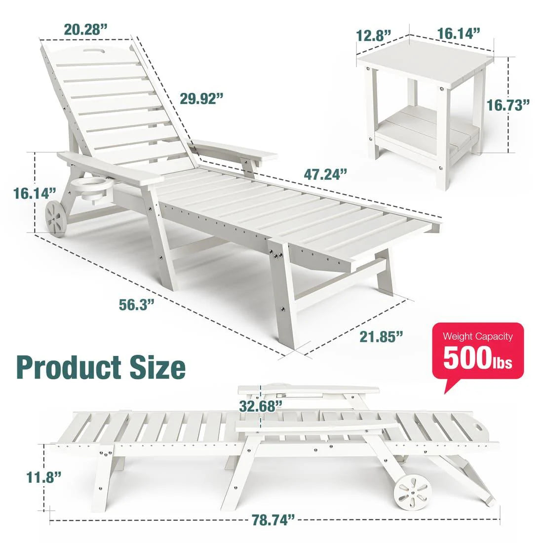 Pamapic Outdoor Chaise Lounge Set (2)