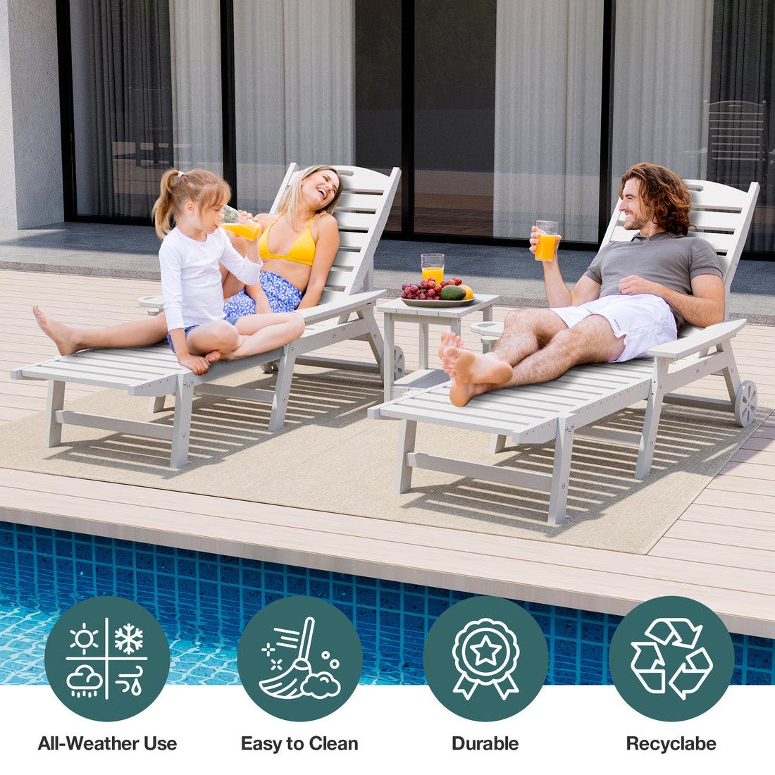 Pamapic Outdoor Chaise Lounge Set (2)
