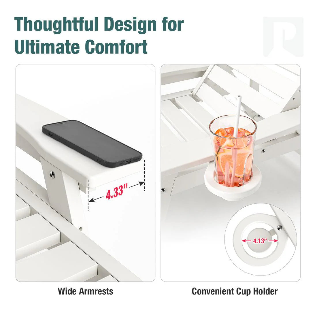 Pamapic 2 HDPE Chaise Lounges & Table Set