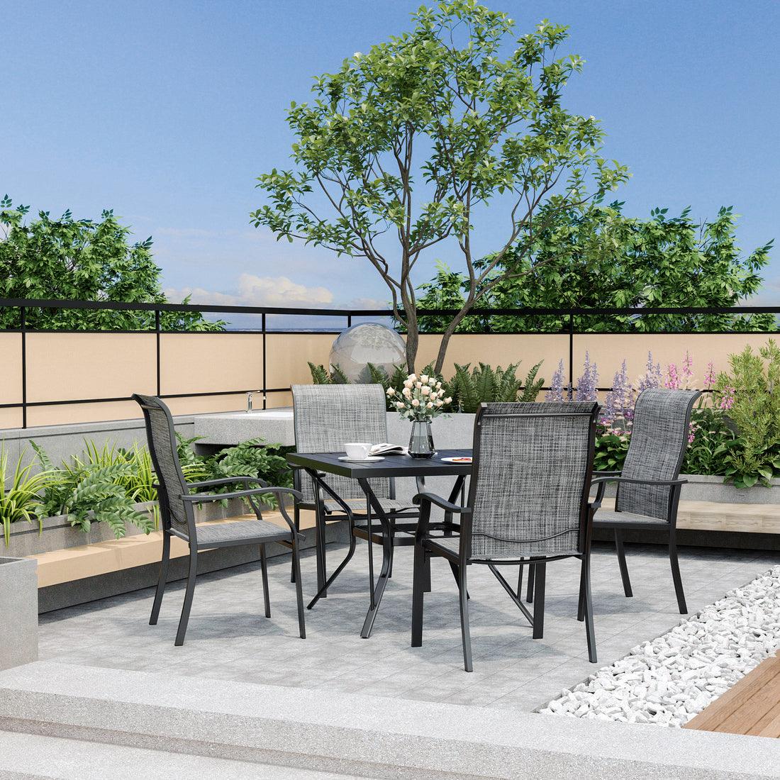 Pamapic 5-Piece Textilene Dining Table Set