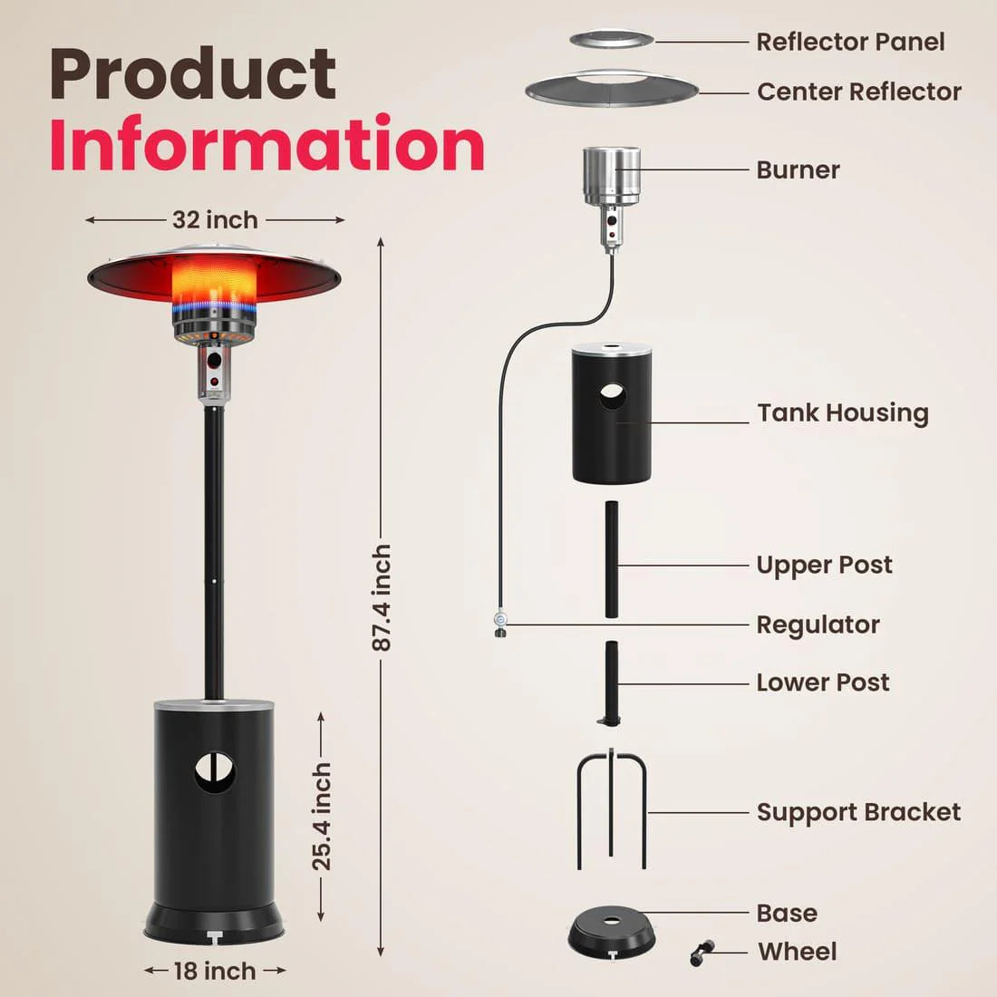 Pamapic Propane Outdoor Heater