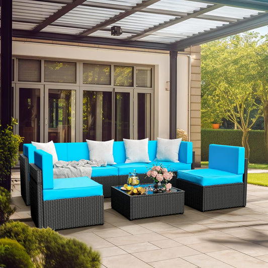 Pamapic 7-Piece Outdoor Sectional Sofa Set