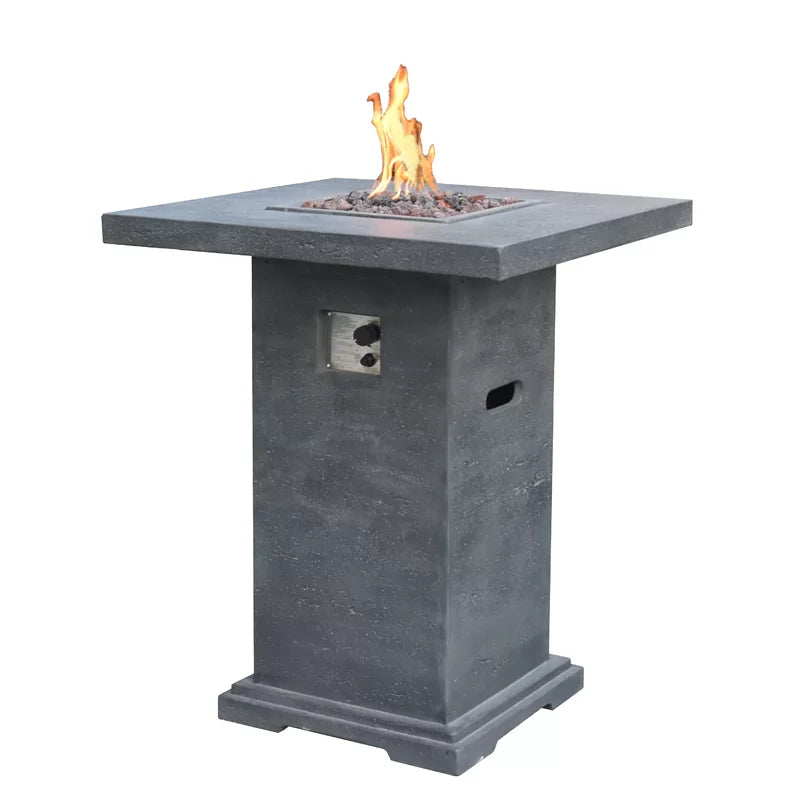 Elementi Montreal 42'' H x 34'' W Concrete Propane Outdoor Fire Pit Table Outdoor Surplus USA