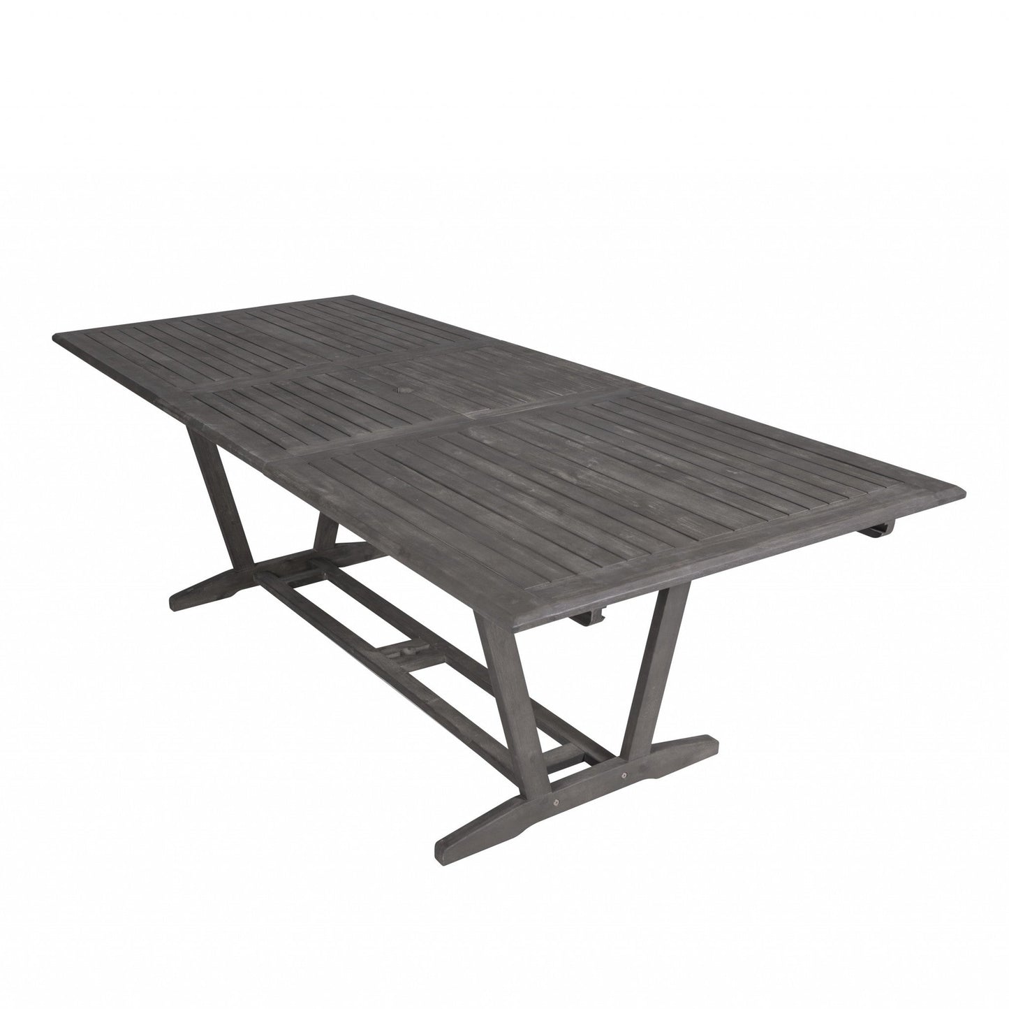 Homeroots Distressed Grey Extendable Dining Table Outdoor Surplus USA