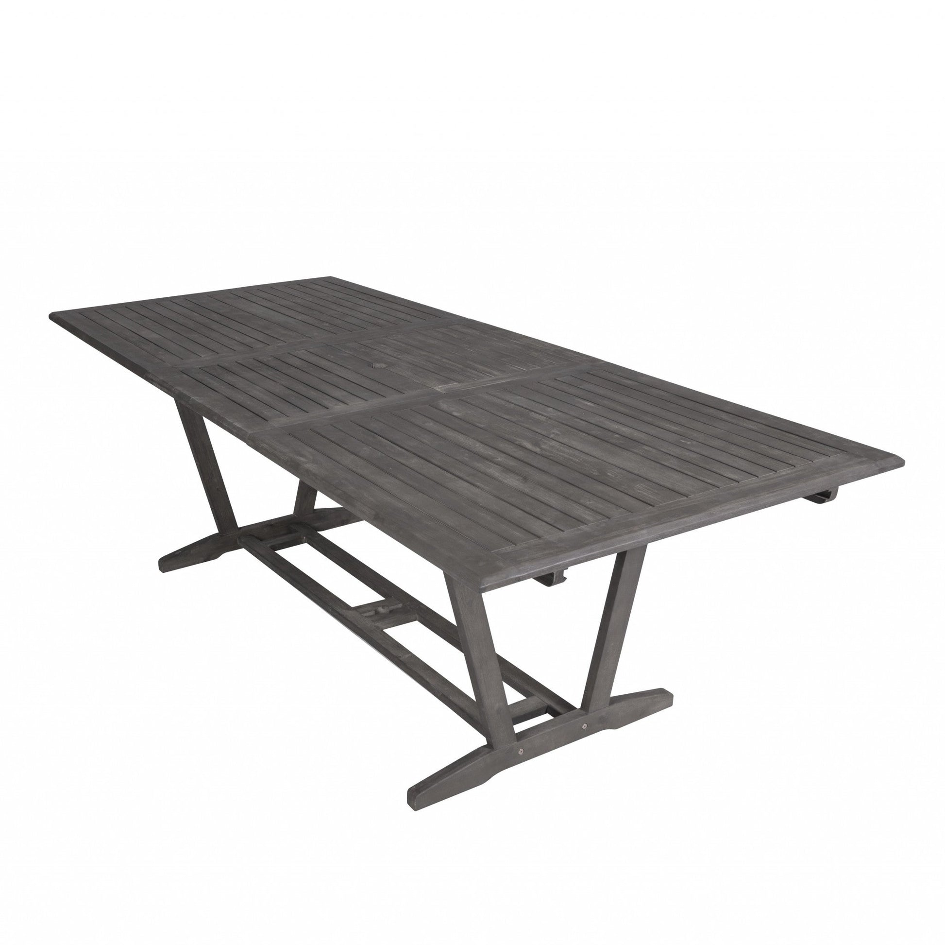 Homeroots Distressed Grey Extendable Dining Table Outdoor Surplus USA